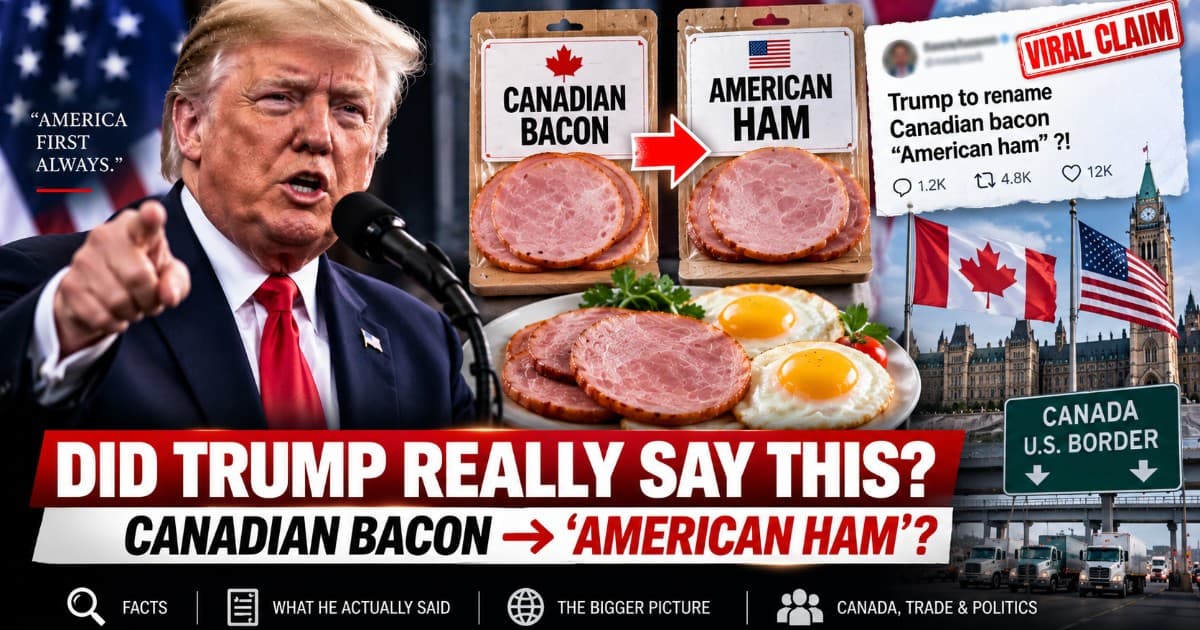 Viral Claim About Trump Renaming Canadian Bacon Lacks Clear Evidence