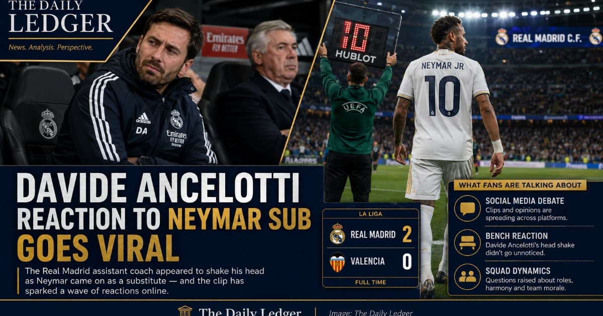 Davide Ancelotti's Alleged Reaction to Neymar Substitution Sparks Social Media Debate