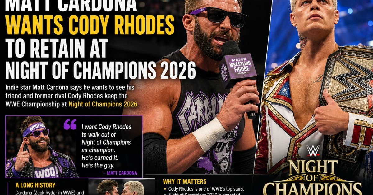 Matt Cardona Breaks Down Why He's Rooting for Cody Rhodes at Night of Champions 2026