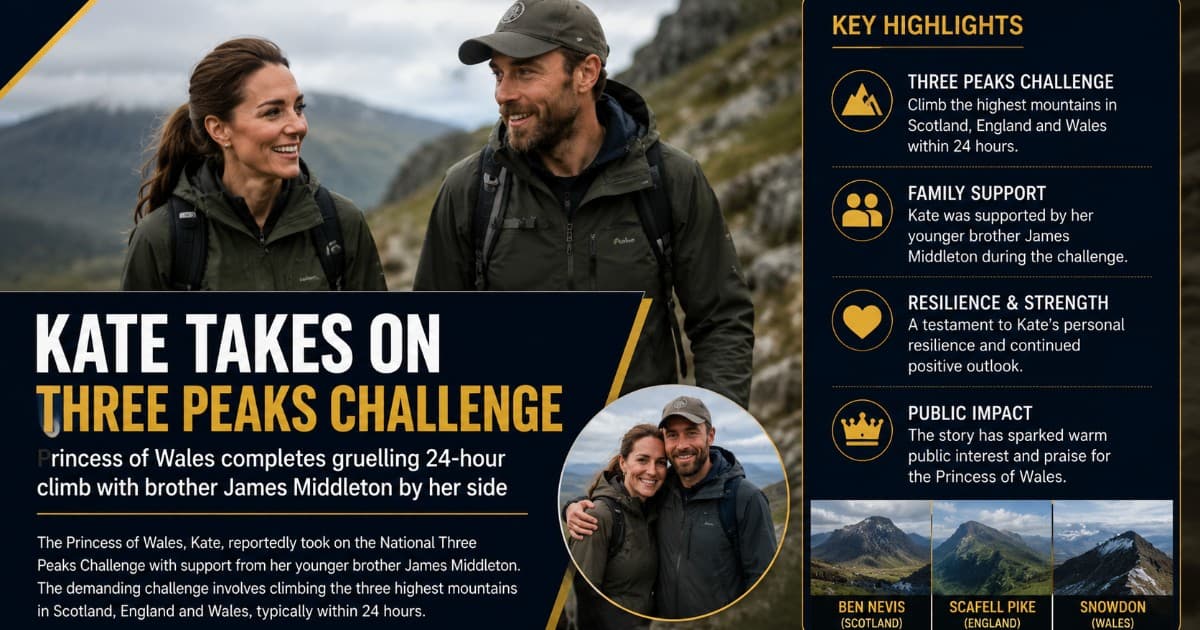 Princess of Wales Tackles National Three Peaks Challenge With Brother James Middleton by Her Side