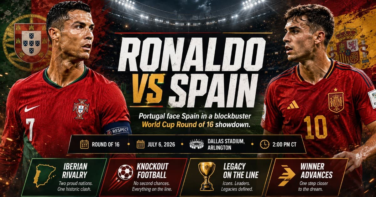 Ronaldo's Portugal Look to Topple Spain in High-Stakes World Cup Round of 16 Clash