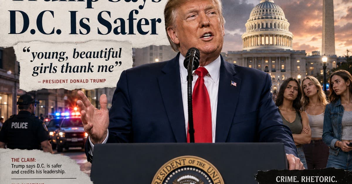 Trump Says Women Thank Him for Making D.C. Safer, Drawing Scrutiny Over Phrasing