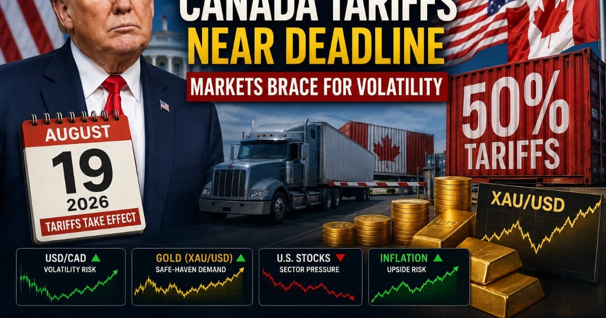 Trump’s 50% Canada Tariffs Near Deadline as Markets Brace for Volatility