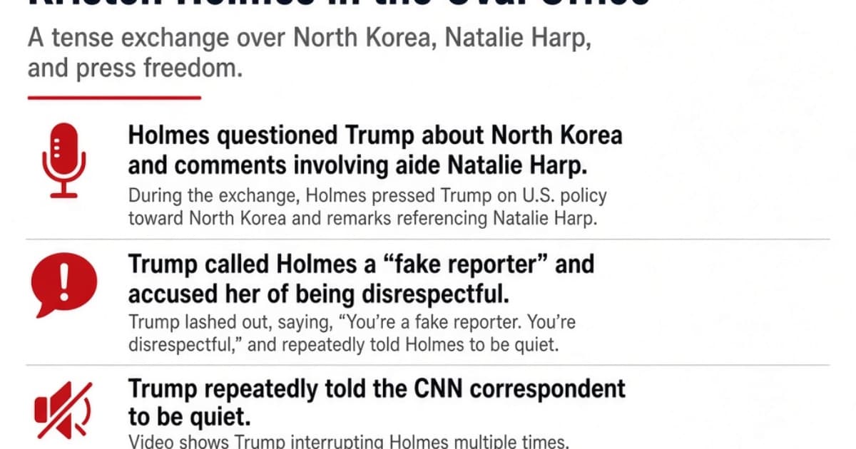 White House Escalates Attack on CNN Reporter Kristen Holmes, Bringing Her Children Into Dispute