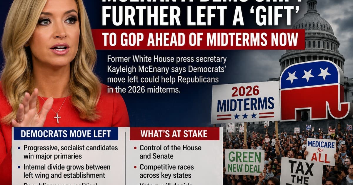 McEnany Says Democrats’ Shift Further Left Is a ‘Gift’ to Republicans Ahead of 2026 Midterms