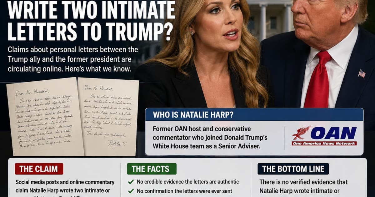 Fact-Checkers Examine Claims About Natalie Harp's Alleged Personal Letters to Trump