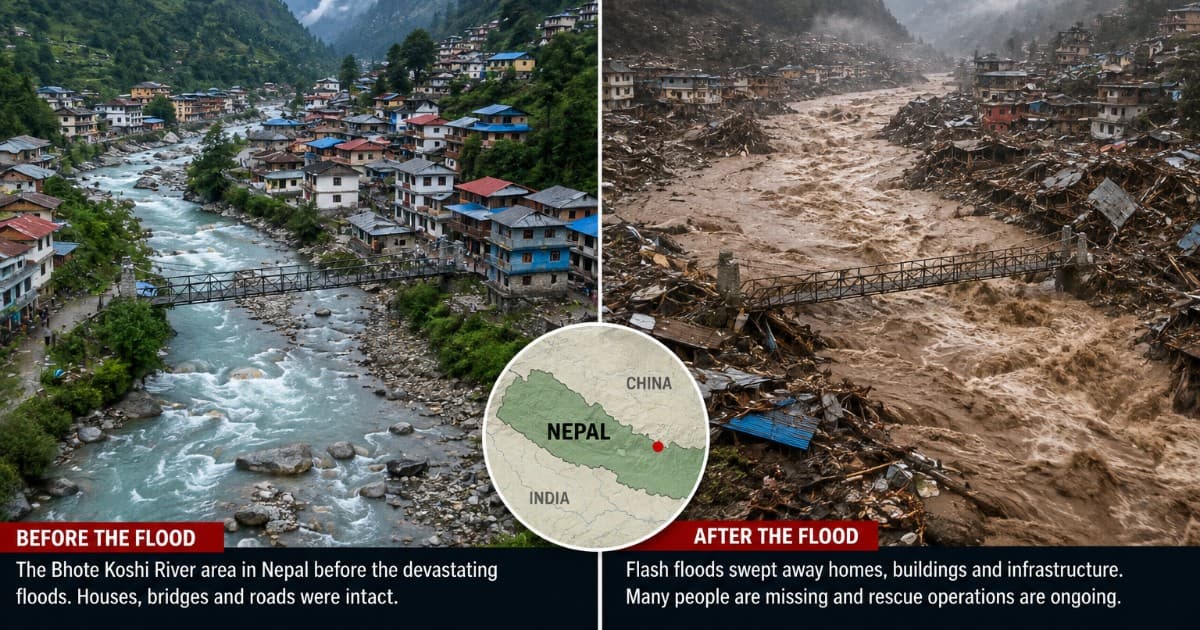 Nepal Flood Disaster Worsens: Before and After Images Reveal Scale of Himalayan Devastation