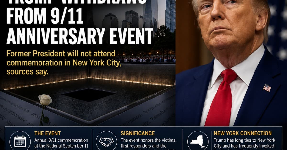 Trump Pulls Out of NYC 9/11 Anniversary Ceremony, Reports Say
