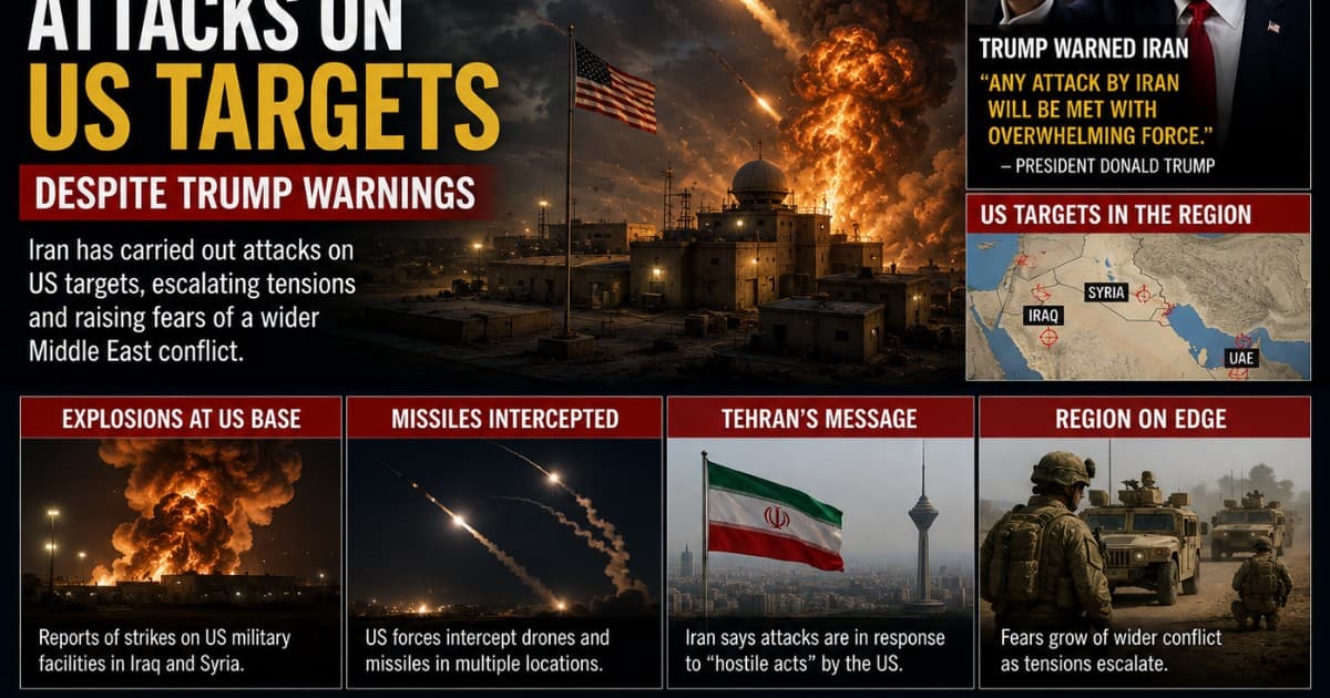 Iran Strikes US Targets in Direct Defiance of Trump's Warnings