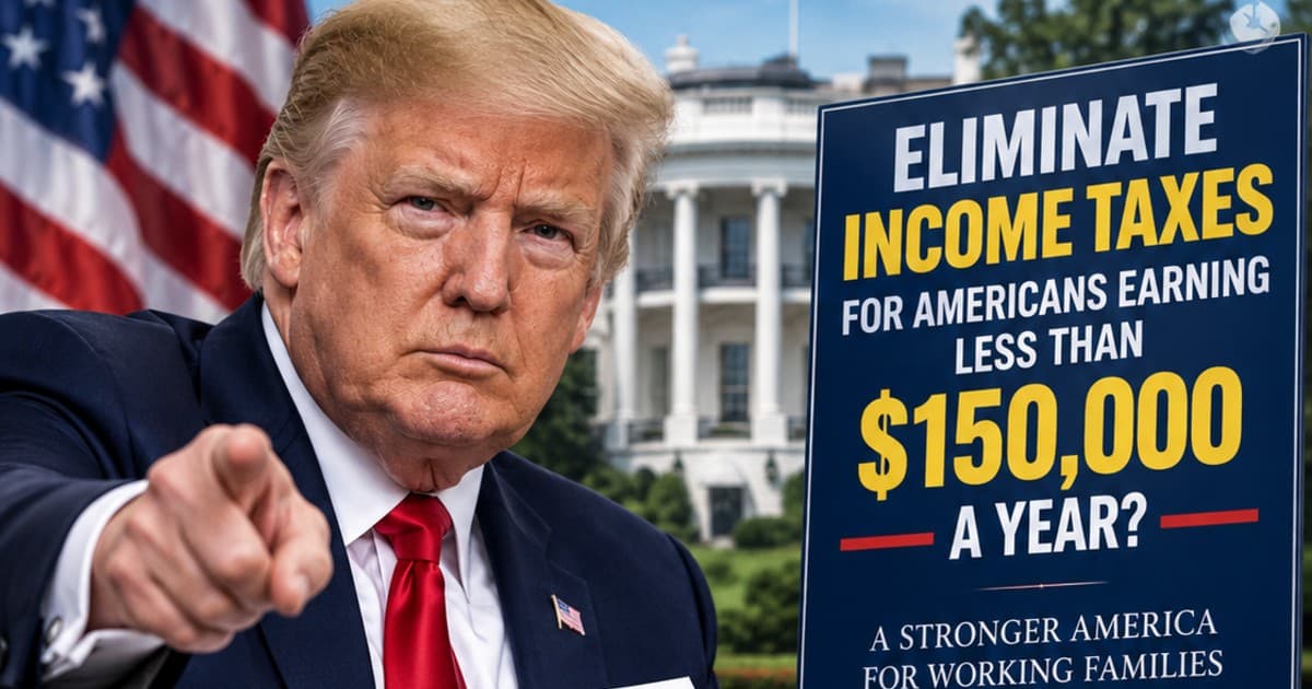 Viral Post Claims Trump Wants to Eliminate Federal Income Taxes for Americans Earning Under $150,000