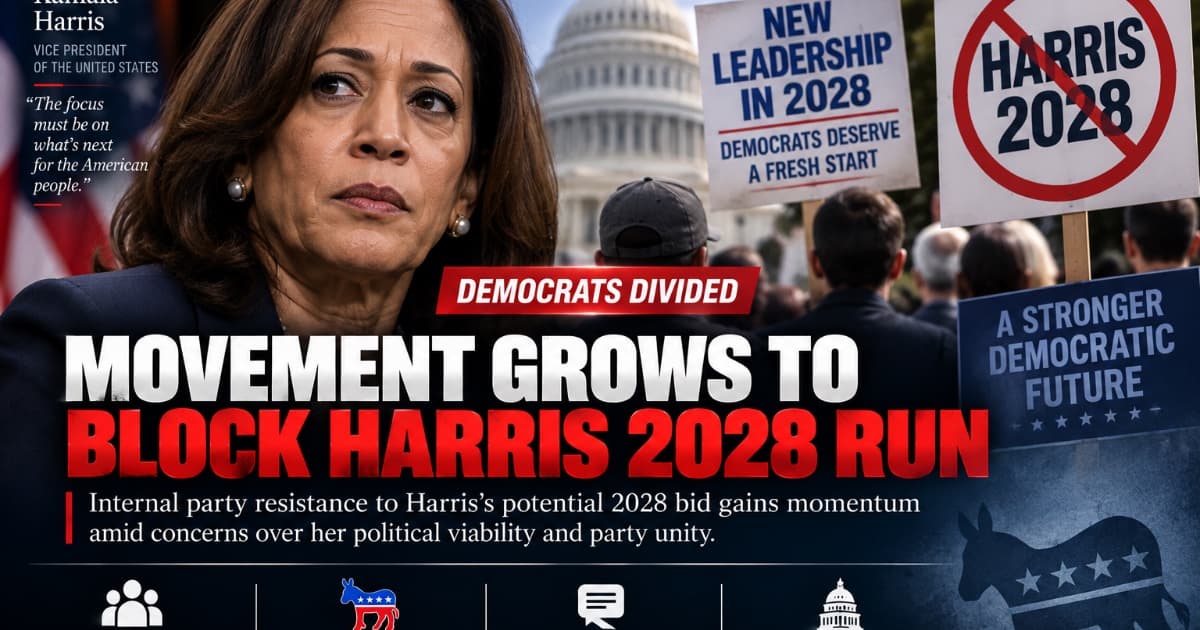 Democratic Concerns About Harris 2028 Bid Intensify