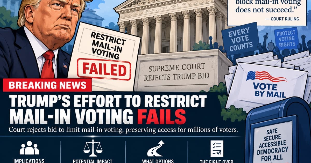 Trump's Mail-in Ballot Challenge Fails: What Comes Next