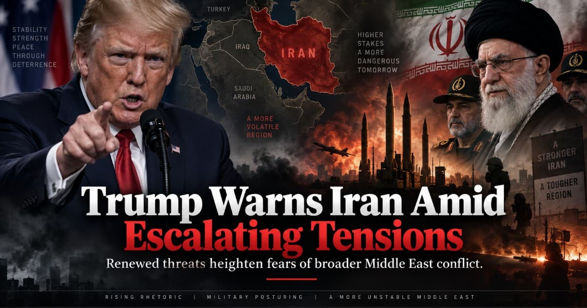 Trump Issues Stark Warning to Iran as Tensions Escalate Over Threatened Strikes