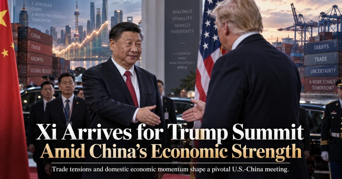 Xi Arrives at Trump Summit as China's Economy Shows Signs of Momentum