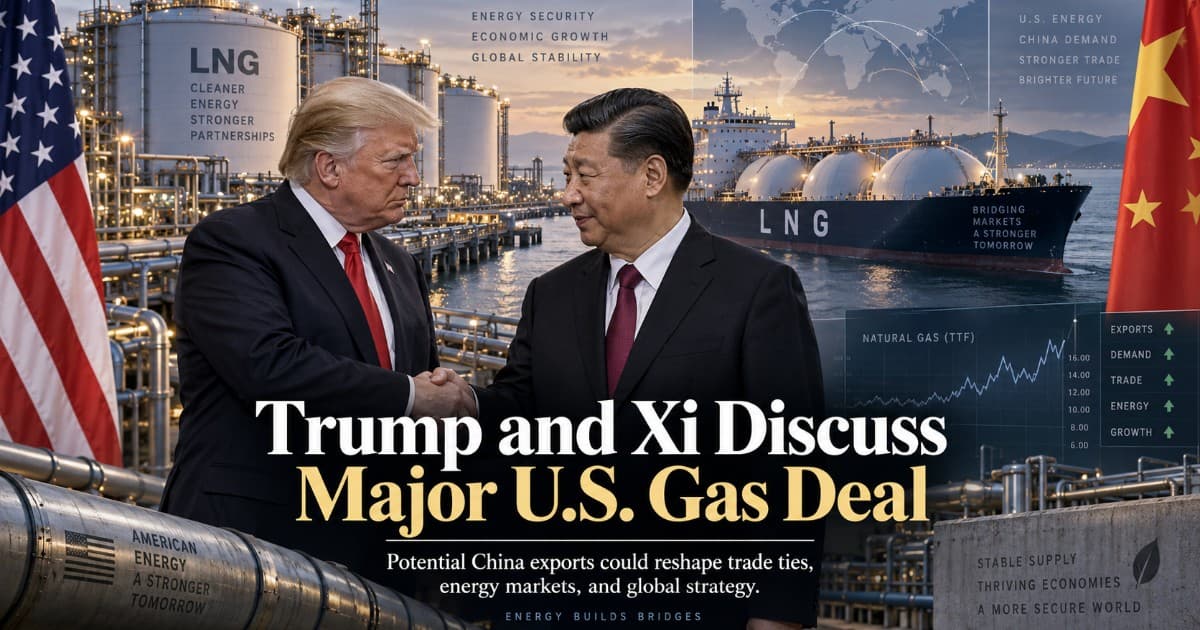Trump, Xi Discuss Potential $6 Billion Natural Gas Deal
