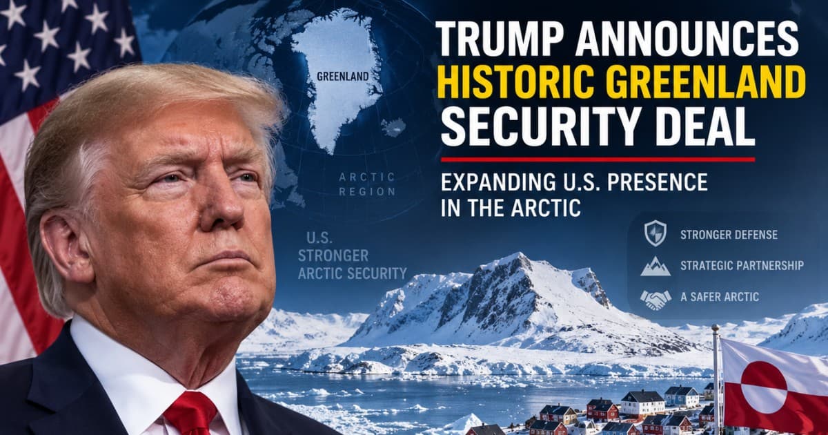 Trump Announces ‘Historic’ Greenland Security Deal as U.S. Prepares Major Arctic Military Expansion