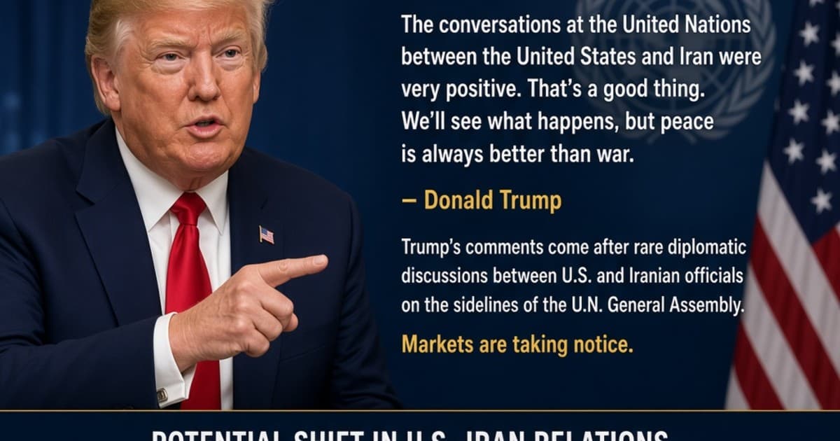 Trump Signals Progress in US-Iran Diplomacy as Oil Markets React