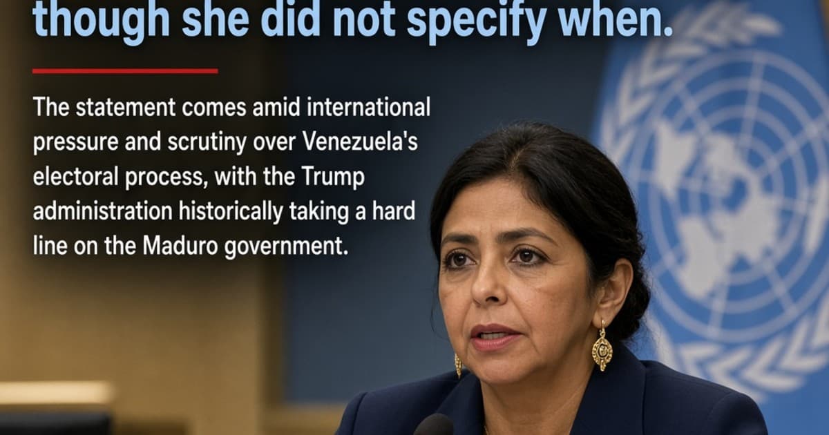 Venezuelan Official Promises Elections at UN Without Timeline