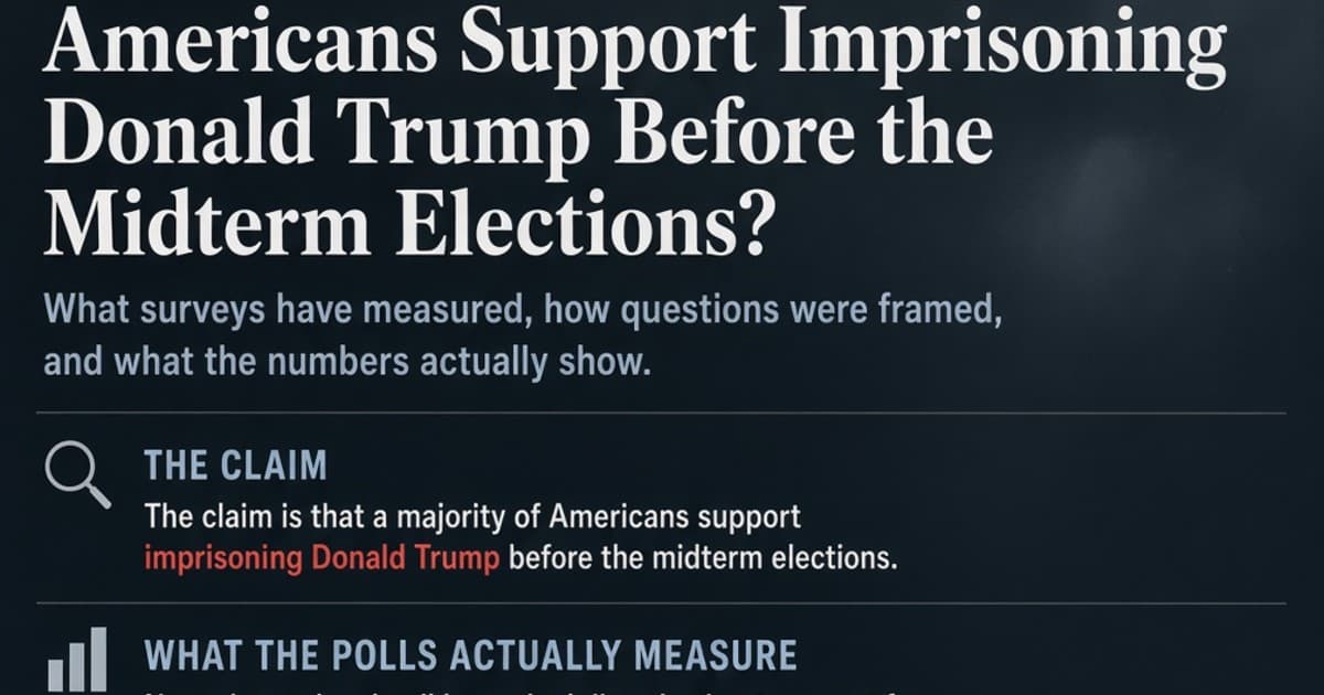 What Do Polls Actually Say About Public Support for Trump Prosecution?