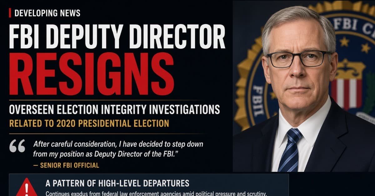 Senior FBI Deputy Director Steps Down After Overseeing 2020 Election Integrity Investigations