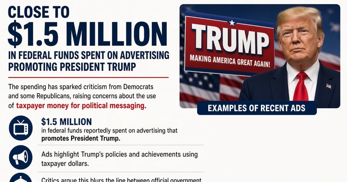 Nearly $1.5 Million in Taxpayer Money Spent on Pro-Trump Ads, Critics Say