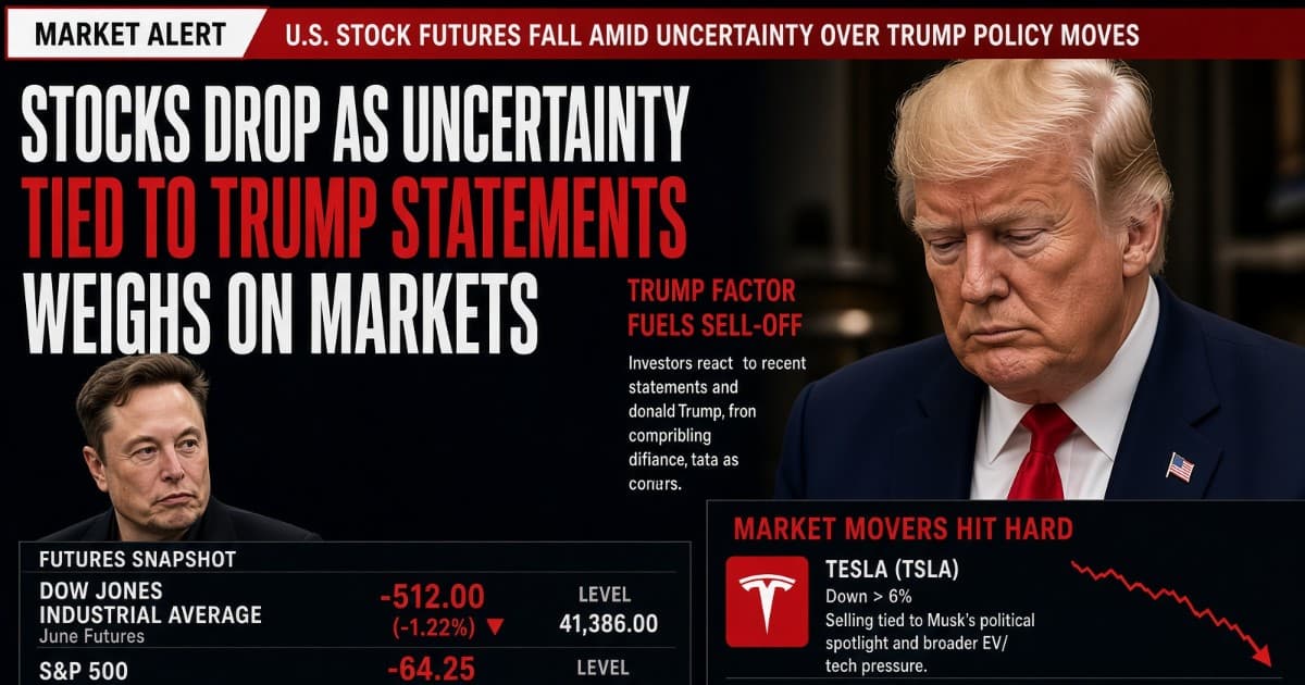 Markets Tumble as Trump Statements Rattle Investors; Tesla and SpaceX Shares Among Hardest Hit