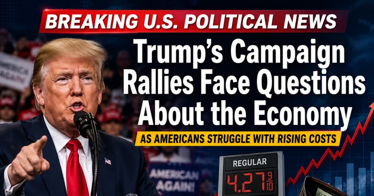 BREAKING U.S. POLITICAL NEWS: Trump’s Campaign Rallies Face Questions About the Economy as Americans Struggle With Rising Costs
